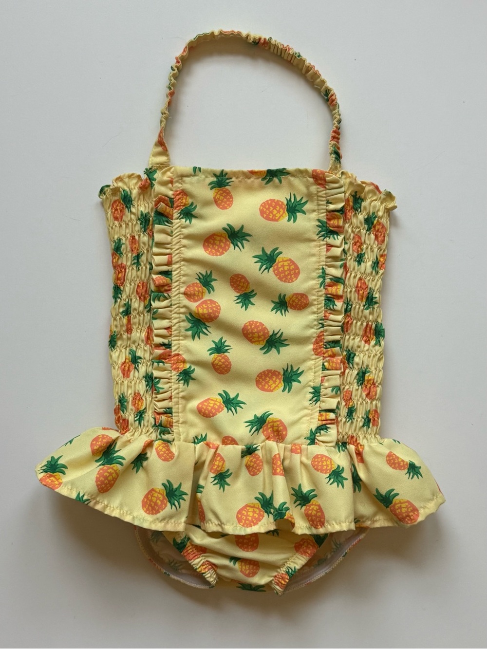 Rachel Riley Girl's Pineapple Paradise Ruched Swimsuit - Size 2Y
